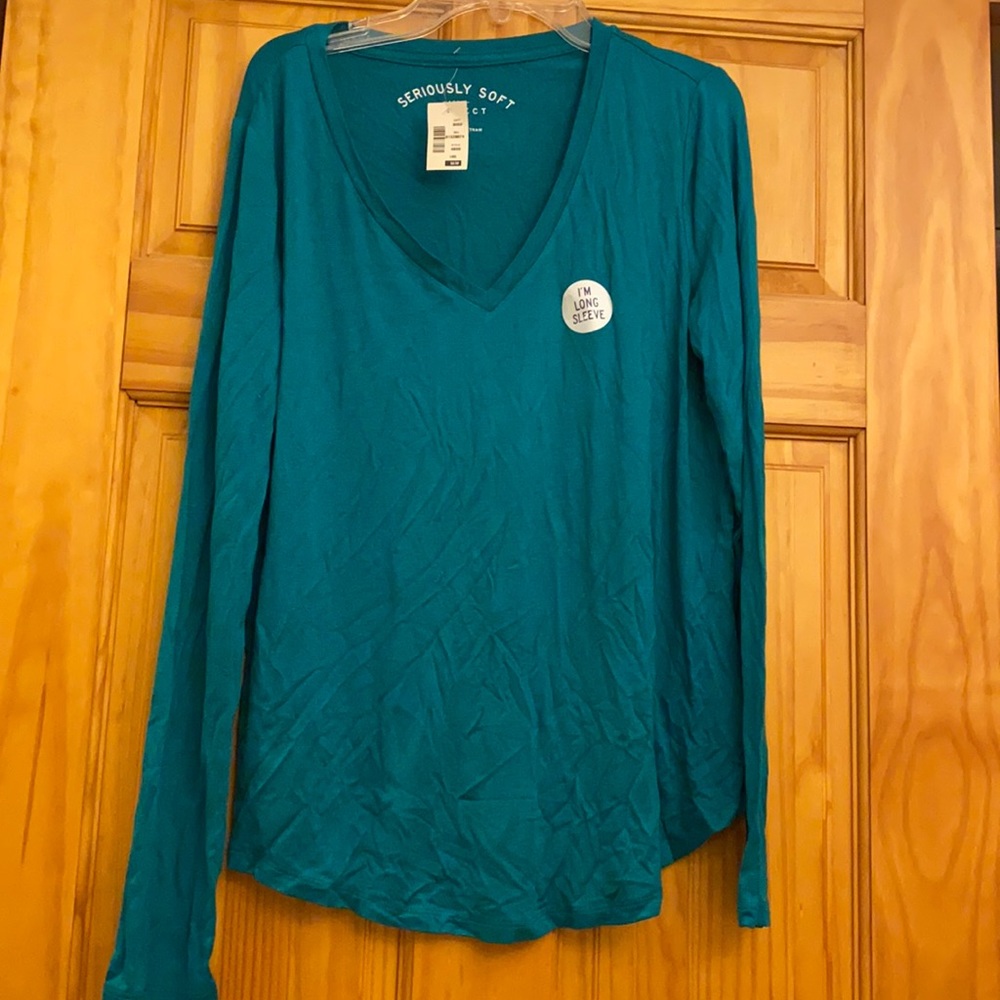 Aeropostale Teal Long Sleeve Shirt